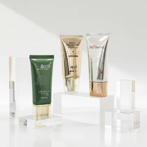 Custom Cosmetic Packaging Manufacturer Recyclable Barrier Plastic Flexible Tube for Makeup Base Cream Soft Tube