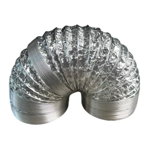 Custom Double Layer Flame Retardant Ventilation Air Duct Silver Flexible Duct Hose for HVAC System