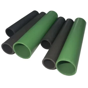Custom Extruded Thin Wall Plastic Tube 16mm Outer Dia 0.3mm Wall Thickness Translucent Pink Rigid Pipe With Plastic Stoppers