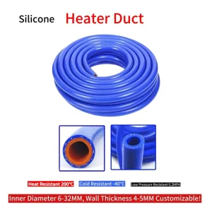 Custom Flexible Turbo Silicone Heater Hose Fabric Reinforcement Heat Resistant -60C 260C 8-25mm Cutting Service Universal