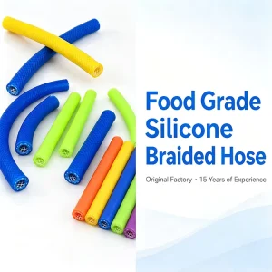 Custom Food Grade Braided Silicone Tube High Pressure Reinforced Hose for Beverage Water Milk Pump Coffee Machine Equipment