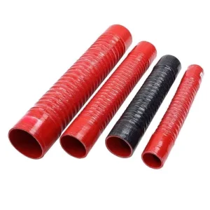 Custom High Temperature Car Radiator Intercooler Flexible Straight 3 Inch Corrugated Steel Wire Reinforced Silicone Hose