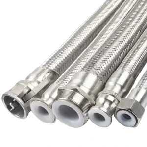 Custom Industrial High Pressure PTFE PVC Metal Hose Flexible SS304/316 Steel Wire Braided Smooth Bore 3.5mm Wall Cutting