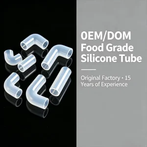 Custom LFGB Food Grade Certified L Type Silicone Elbow Connector Flexible Silicone Tube Bend for Beverage Processing Equipment