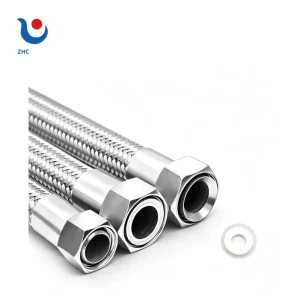 Custom Length High Pressure Stainless Steel Flexible Hose Corrugated Pipe Flange Fitting Polished