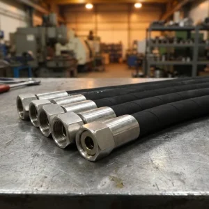 Custom Length Stainless Steel Braided High Pressure Hose 6090 PSI for Industrial Hydraulic Systems