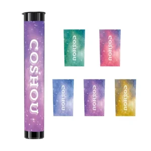 Custom Logo 98 109 116mm King Size Plastic Child Proof Tube PP Pop Top up Squeeze Bottle Tube Candy Food Pills Packaging