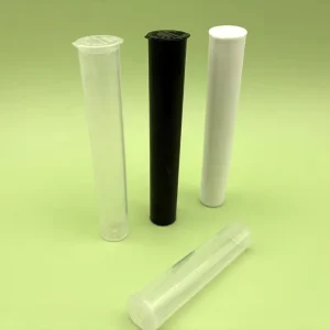 Custom Logo Black Eco line 90mm 116mm Plastic Roll Tube Safe Lock %25PCR Pop Top Pre Packaging Tube