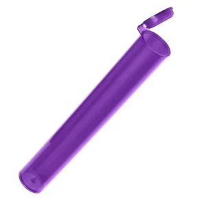 Custom Logo Child Resistant 98mm 116mm Plastic Tube with POP TOP & Easy Open End for Screen Printing