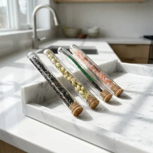 Custom Logo Clear PS Tubes for Vanilla Beans Tea and Herbs