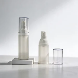 Custom Logo Cosmetic Container 20ml 30ml 50ml Airless Pump Plastic Bottle Lotion Serum Dispenser Packaging Manufacture