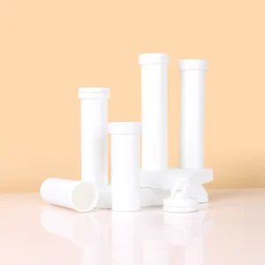 Custom Logo Effervescent Tablet Packaging Tube Empty Food Grade PP Plastic Container for Vitamin C