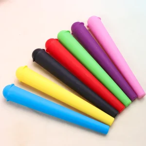 Custom Logo Hot Stamped 110mm 120mm PE Plastic Storage Tube with Pop Cap Airtight Waterproof Packaging Container