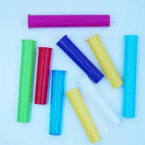 Custom Logo Plastic Hinged Lid Vial CR Squeeze Tube 116mm Child Proof Pop Top Tube