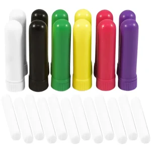 Custom Logo Printed DIY 5ml Aromatherapy Nasal Inhaler Tube Sticks PP Blank Essential Oil Inhalers Screw Cap Plastic Bottles