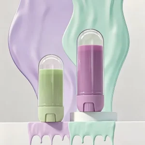 Custom Logo Transparent Lid 5g Recyclable Biodegradable Empty Deodorant Stick Skincare Container Plastic Tubes