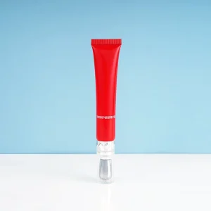 Custom Luxury Aluminum Plastic Soft Tube 20ml Empty Squeeze Container Eye Cream Massage Roller Applicator Packaging Screw Cap