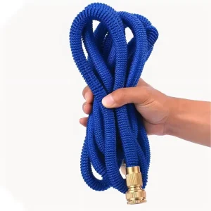Custom OEM Expandable Latex Garden Hose UV Weather Resistant Retractable Fabric Cover No Kink Leak Proof 10 Spray Patterns Bulk