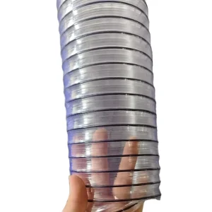 Custom PVC Coated Steel Wire Clear Flexible Duct Hose for Industrial Air Ventilation