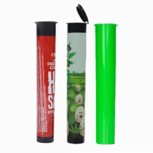 Custom Packaging Pop Top Tube Container Roll Child Resistant Plastic Packaging Bottle
