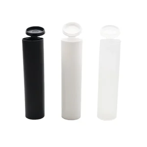 Custom Pop Top Tubes Child-Resistant Cylinder-Shaped PP Plastic Silk Screen Printing Pre-Packaging Roll Herbal