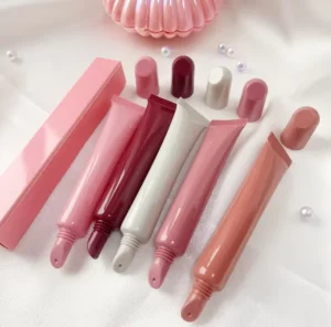 Custom Printing Pink Lip Gloss Squeeze Tube 10 ml Plastic Tube for Packing Cosmetic Cream for Makeup Packaging