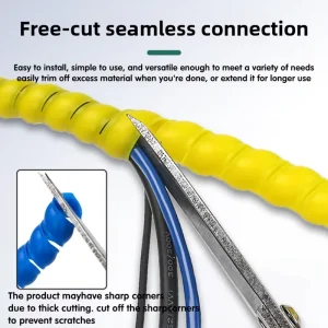 Custom Size Clear Nylon Spiral Wrap Insulation Sleeving Heat Resistant Corrosion Protection for Cables 220V/600V Rated 1.6:1