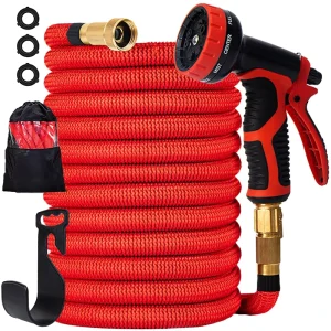 Custom Size Color Extendable 100FT Garden Hose Set Wear Resistant Elastic Folding Water Pipe Durable Metal Garden Hose Reel