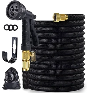Custom Size Color Pipe With Spray Gun Expandable Garden Hose Watering Spray Gun With 8 Patterns