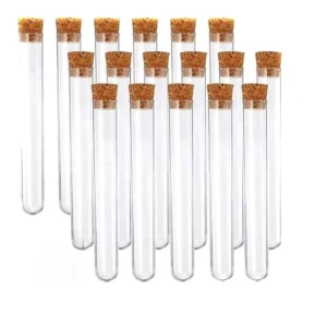 Custom Sizes Round Plastic Test Tubes for Candy Bath Salt Packing With Cork