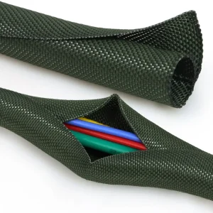 Custom Woven Self Closing Sleeving Textile Self Closed Cable Protection Sleeve for Wire Harness Cover