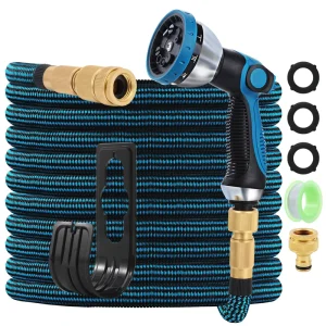Customizable 100 Meters Expandable Hybrid Garden Pipe 100 Feet with Water Gun for Wash Car