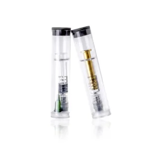 Customizable 1ml Glass Syringe and Pop Tube Set Colorful Rubber Top Plastic Packaging for High Viscosity Oil
