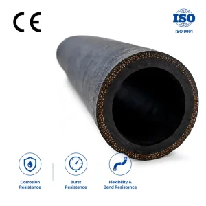 Customizable Black NBR High strength Synthetic Rope reinforced Fuel Rubber Hoses for Conveying Ash and Sandblasting