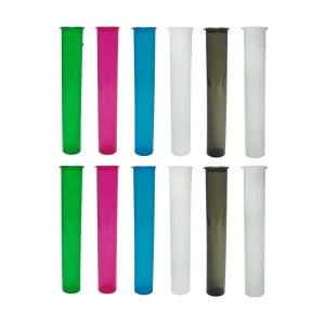 Customizable Logo Child Resistant 116mm Roll Packaging Container Plastic Pop Top Tube Dustproof and Waterproof