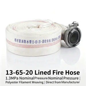 Customization Professional High Pressure Easy to Carry 13 65 20 Lined Fire Fighting Hose for Irrigation
