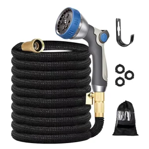 Customized 100FT Lightweight Expandable Retractable Garden Hose With 3/4” Brass Fitting