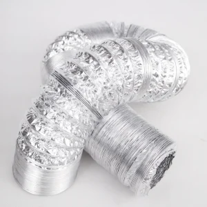 Customized 180mm Retractable Flexible Exhaust Duct Hose Multi Functional Aluminum Foil Register Grille