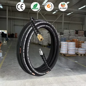 Customized 3/8 High Pressure Washer Rubber Hose Pipe Soft Water Hose for Washing Cars Available in 50ft 25ft 75ft Lengths