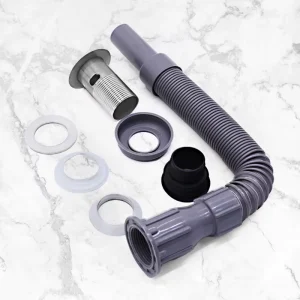 Customized 8 10 12 24 36 Inch Kitchen Sink Stainless Corrugated Drain Pipe Washing Bathroom Basin Drain Hose