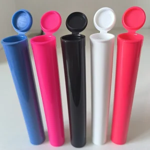 Customized Cigarette Packaging Pop Top Tube 116mm Child Proof Plastic Herb Cone Tubes