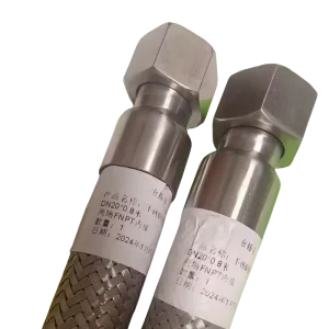 Customized DN25 DN15 Liquid Ammonia Metal Hose Chemical Metal Hose with Both End NPT Connector for Acid Water Oil Alkal