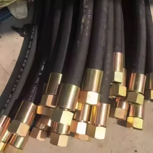 Customized High-pressure Oil Pipe Hydraulic Assembly Steel Wire Braided Rubber Pipe Hose Excavator Oil Pipe