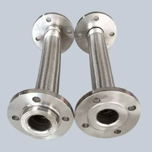 Customized Length Corrugated Metal Hose 300 Series Stainless Steel Braided Flexible Corrugated Pipe Flange