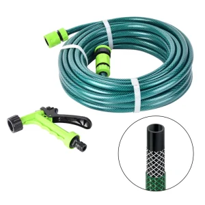Customized PVC Gardening Hose Pipe Water Hose for Car Washing Garden Irrigation with Spray Nozzle and Quick Connector