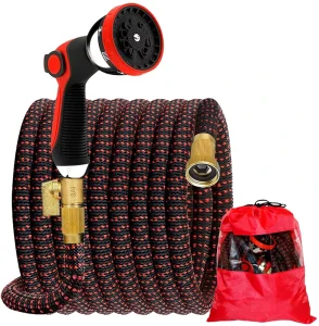 Customized Portable for Washing Car Garden Hose Flexible Water Garden Hose With 10 Function Zinc Spray Nozzle