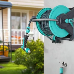 Customized SG47 10m 20m 30m Retractable Pressure Washer Wall Mounted Car Wash Pipe Garden Hose Reel Parts