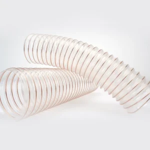 Customized Size Transparent Plastic Flexible Duct Industrial PU Hose Vacuum Multipurpose Exhaust Spiral Air Duct Hose for Air