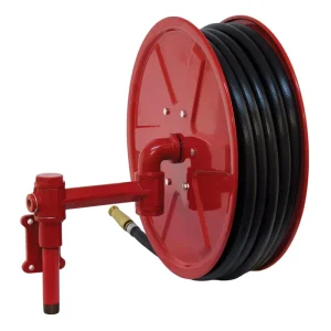 Customized Stainless Steel Air Water Hose Reel Manual 20M 25M 30M PVC Firefighting Equipment Red Color 12 Bar Working Pressure