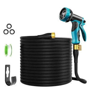 Customized Water Irrigation Portable 25ft Soft Flexible Garden Hose Rubber Latex Expandable Garden Hose